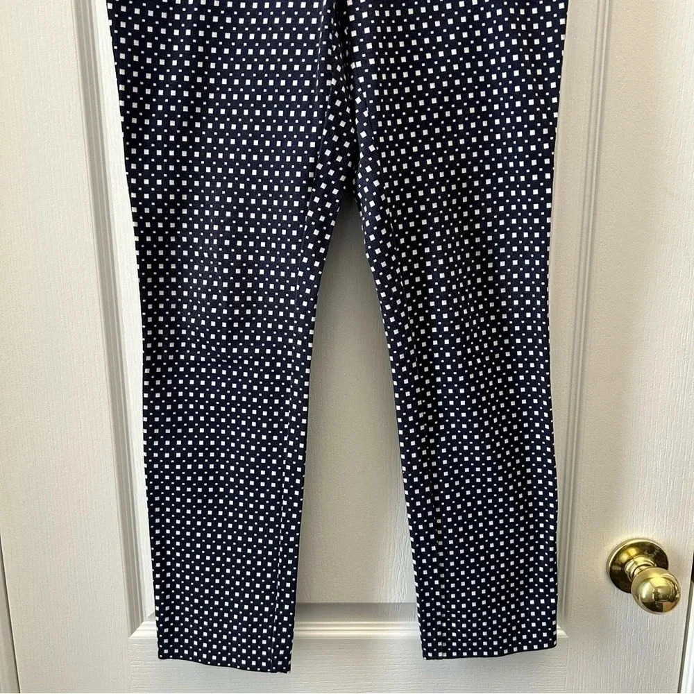 Ricki’s Blue White Cigarette Trousers Slim Ankle Cropped Pants Size 2 - Picture 6 of 16